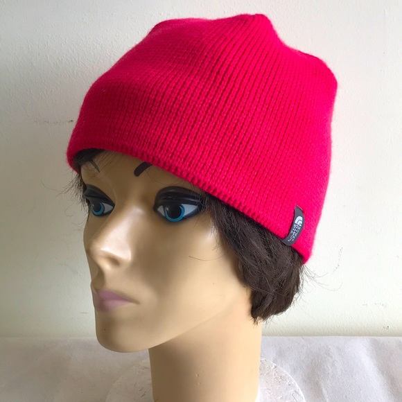 The North Face Accessories - The North Face beanie pink knit hat One size cute Barbie pink!